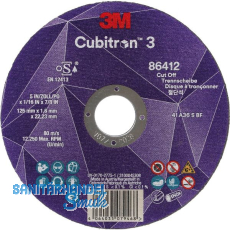 3M Trennscheibe Cubitron3 gerade Form 125 x 1,0 x 22,23 mm Inox/Stahl