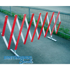 GRAF Scherengitter Holz rot/wei� L�nge bis 6 m H�he 1 m