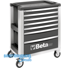BETA Werkzeugwagen C39G Aluminium grau 800 x 500 x 971 mm 7 Schubladen