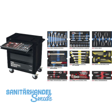 WGB Werkzeugwagen 143 466 x 712 x 943 mm 140-teilig 5 Schubladen
