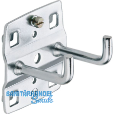 Werkzeughalter doppelt 35 x 35 mm senkrechtes Hakenende Werkzeughalter doppelt 35 x 35 mm senkrechtes Hakenende