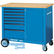 GEDORE Rollwerkbank 1504 1100 x 550 x 985 mm 8 Schubladen GEDORE Rollwerkbank 1504 1100 x 550 x 985 mm 8 Schubladen