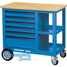GEDORE Rollwerkbank 1502 950 x 870 x 550 mm 6 Schubladen