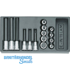 GEDORE Satz Schraubendrehereins�tze 1/2" 1500 ES-IN19LKM in 1/3 ES-Modul 15-tlg.