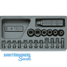 GEDORE Schraubenl�ser Sortiment 1/2"1500 ES-K 1900 in 1/3 ES-Modul 19-tlg