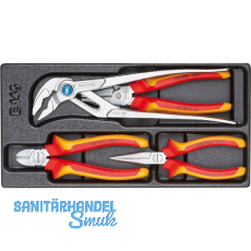 GEDORE VDE-Zangen-Sortiment 1500 ES-VDE 145 in 1/3 ES-Modul 4-teilig