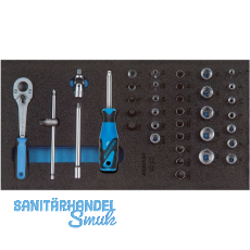 GEDORE Steckschl�ssel-Sortiment 1/4" 1500 CT1-20 in 1/3 CT-Modul 37-teilig