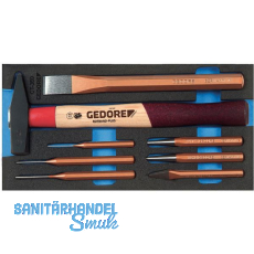 GEDORE Meißel-Sortiment 1500 CT1-350 in 1/3 CT-Modul 8-teilig GEDORE Meißel-Sortiment 1500 CT1-350 in 1/3 CT-Modul 8-teilig
