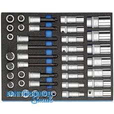 GEDORE Steckschl�ssel-Satz 1/2" 2005 CT2-D 19 L in 2/4 CT-Modul 40-teilig