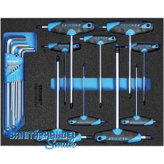 GEDORE Winkelschraubendreher-Satz 2005 CT2-DT 2142 in 2/4 CT-Modul 17-tlg