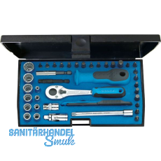 GEDORE Steckschl�ssel-Satz D20TMU-10 1/4"vierkant mit Umschaltknarre 40-teilig