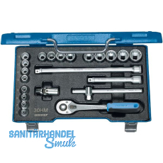 GEDORE Steckschlüssel-Satz 30HMU-10 3/8"vierkant mit Umschaltknarre 22-teilig GEDORE Steckschlüssel-Satz 30HMU-10 3/8"vierkant mit Umschaltknarre 22-teilig