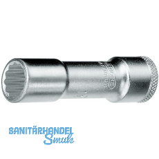 GEDORE Steckschl�ssel-Einsatz lang D30 L DIN3124 3/8"vierkant 19.0 mm zw�lfkant