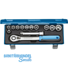 GEDORE Steckschlüssel-Satz 19 KMU-20 1/2"vierkant mit Umschaltknarre 13-teilig GEDORE Steckschlüssel-Satz 19 KMU-20 1/2"vierkant mit Umschaltknarre 13-teilig