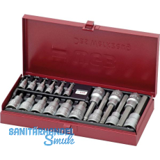 WGB Steckschlüssel-Satz 3910 1/4" und 1/2" Innensechskant 18-teilig WGB Steckschlüssel-Satz 3910 1/4" und 1/2" Innensechskant 18-teilig