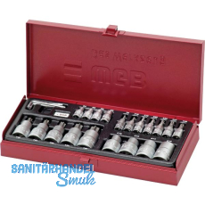 WGB Steckschlüssel-Satz 3940 1/4" Torx® 23-teilig in Stahlblechkasten WGB Steckschlüssel-Satz 3940 1/4" Torx® 23-teilig in Stahlblechkasten
