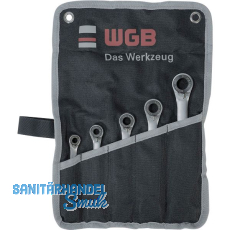 WGB Doppelring-Ratschenschlüsselsatz 295 RT/5 in Rolltasche 5-teilig WGB Doppelring-Ratschenschlüsselsatz 295 RT/5 in Rolltasche 5-teilig
