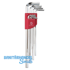 HAFU Sechskant Stiftschl�ssel-Satz extra lang ISO2936 im Clip Gr. 1,5-10mm 9-tlg