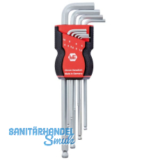 HAFU Sechskant Stiftschl�ssel-Satz extra lang mit Kugelkopf Gr. 1,5-10 mm 9-tlg.