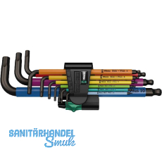 WERA Sechskant Stiftschl�ssel-Satz lang Multicolour 950/9 Hex-Plus 1SB 9-teilig