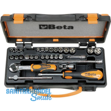 BETA Steckschl�ssel-Satz 900/C24 1/4"vierkant mit Umschaltknarre 30-teilig