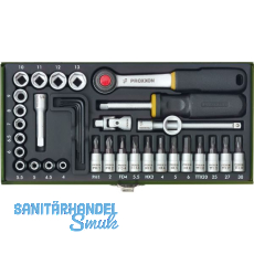 PROXXON Steckschl�ssel-Satz 1/4"vierkant mit Umschaltknarre 36-teilig