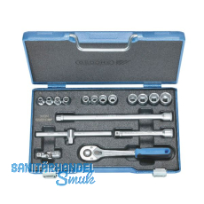 GEDORE Steckschlüssel-Satz D30GMU-3 3/8"vierkant mit Umschaltknarre 17-teilig GEDORE Steckschlüssel-Satz D30GMU-3 3/8"vierkant mit Umschaltknarre 17-teilig