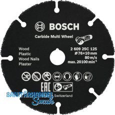 BOSCH Trennscheibe gerade � 76 x 10 mm Universal