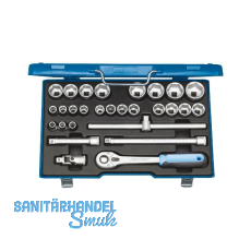 GEDORE Steckschl�ssel-Satz 19 VMU-10 1/2"vierkant mit Umschaltknarre 28-teilig