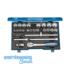 GEDORE Steckschl�ssel-Satz D 19 VMU-10 1/2"vierkant mit Umschaltknarre 28-teilig