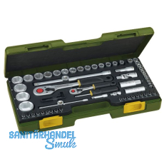 PROXXON Steckschl�ssel-Satz 1/4"+1/2"vierkant mit Umschaltknarre 65-teilig