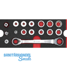 WGB Moflex Modul S Durchsteck-Doppelring-Ratschenschlüssel-Satz 6380 16-teilig WGB Moflex Modul S Durchsteck-Doppelring-Ratschenschlüssel-Satz 6380 16-teilig