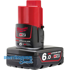 MILWAUKEE Akku / Ersatzakku M12 B6 12 Volt / 6,0 Ah Red Li-Ion MILWAUKEE Akku / Ersatzakku M12 B6 12 Volt / 6,0 Ah Red Li-Ion