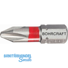 BOHRCRAFT Bit-Einsatz mit Farbring 1/4"sechskant PH 1 L�nge 25 mm
