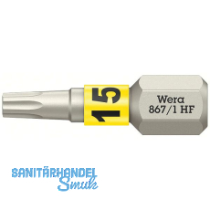 WERA Bit-Einsatz 867/1 HF 1/4" sechskant TX 15/25 mm Torx® WERA Bit-Einsatz 867/1 HF 1/4" sechskant TX 15/25 mm Torx®