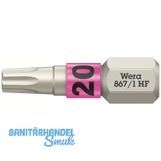 WERA Bit-Einsatz 867/1 HF 1/4" sechskant TX 20/25 mm Torx�