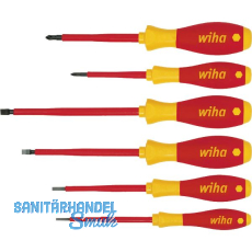 WIHA E-Schraubendreher Set SoftFinisch Schlitz/Phillips 6-teilig