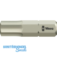 WERA Bit-Einsatz Edelstahl 3840/1TS 1/4"sechskant 6.0/25 mm Innensechskant