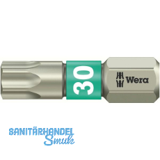 WERA Bit-Einsatz Edelstahl 3867/1TS 1/4"sechskant TX30/25 mm Torx® WERA Bit-Einsatz Edelstahl 3867/1TS 1/4"sechskant TX30/25 mm Torx®