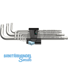 WERA Sechskant Stiftschl�ssel-Satz 3950/9 Hex-Plus Edelstahl Kugelkopf 1.5-10 mm