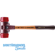 HALDER Schonhammer Temperguss Kopf ø 60 mm Plastik rot Hickory Stiel HALDER Schonhammer Temperguss Kopf ø 60 mm Plastik rot Hickory Stiel