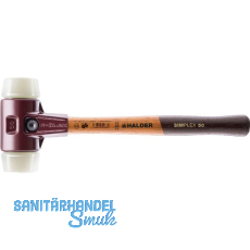 HALDER Schonhammer Temperguss Kopf ø 60 mm Nylon weiß Hickory Stiel HALDER Schonhammer Temperguss Kopf ø 60 mm Nylon weiß Hickory Stiel