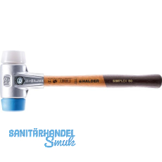HALDER Schonhammer Alu Kopf � 60 mm TPE-Soft/Superplastik Hickory Stiel
