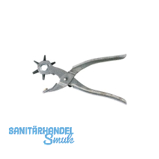 Revolverlochzange vernickelt mit sechs Pfeifen 220 mm