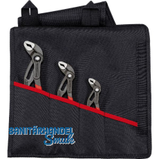 KNIPEX Wasserpumpenzangen-Set Cobra 001955S8, 3-teilig in Rolltasche SW 27-46 mm