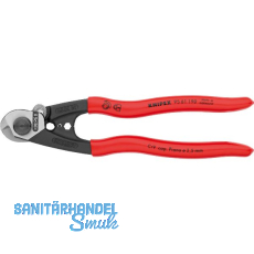 KNIPEX Drahtseilschere 9561 f�r Draht/Kabel bis 7mm, KS-Griff, poliert, L=190 mm