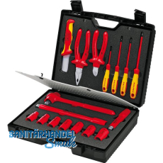 KNIPEX Kompakt-Werkzeugkoffer isoliert 989911, 17-teilig, Kunststoff schwarz