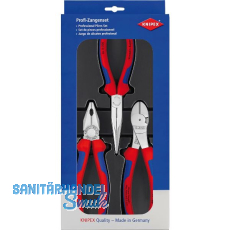KNIPEX Zangenset 3-teilig Kombizange, Seitenschneider, Flachrundzange