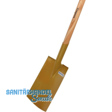 SONNECK Gartenspaten Gold mit Tritt und T-Stiel Gr��e 280 x 180 mm