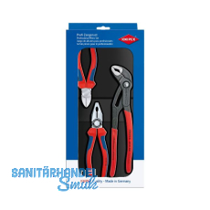 KNIPEX Zangenset 3-teilig Kombizange, Seitenschneider, Wasserpumpenzange